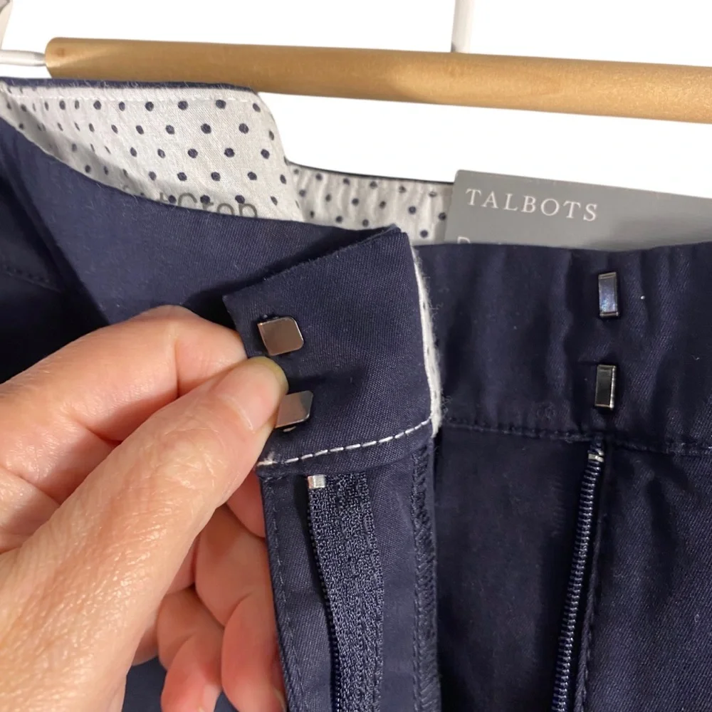 Talbots Perfect Crop Navy Pants 24W NWT - Picture 4 of 8